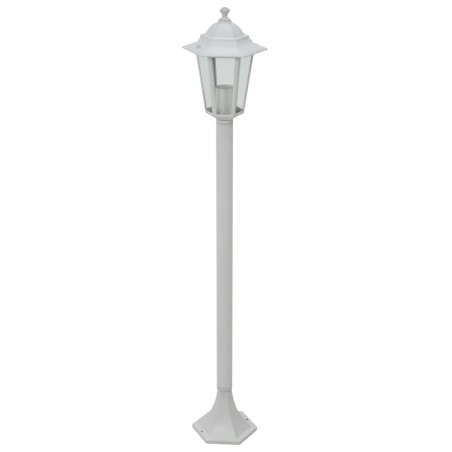 vidaXL Farolas de jardín aluminio blancas E27 110 cm 6 unidades