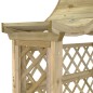 vidaXL Pérgola de jardín con tejadillo y banco de madera de pino vidaXL Pérgola de jardín con tejadillo y banco de madera de pino