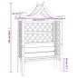 vidaXL Pérgola de jardín con tejadillo y banco de madera de pino vidaXL Pérgola de jardín con tejadillo y banco de madera de pino