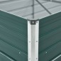 vidaXL Arriate de jardín de acero galvanizado verde 480x80x77 cm vidaXL Arriate de jardín de acero galvanizado verde 480x80x77 cm