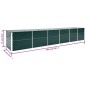 vidaXL Arriate de jardín de acero galvanizado verde 480x80x77 cm vidaXL Arriate de jardín de acero galvanizado verde 480x80x77 cm