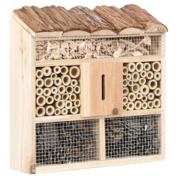 vidaXL Hotel de insectos madera de abeto 30x10x30 cm