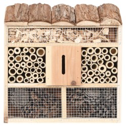 vidaXL Hotel de insectos madera de abeto 30x10x30 cm