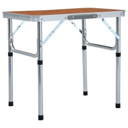 vidaXL Mesa de camping plegable aluminio 60x45 cm