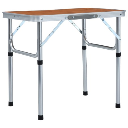 vidaXL Mesa de camping plegable aluminio 60x45 cm
