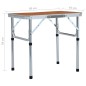 vidaXL Mesa de camping plegable aluminio 60x45 cm vidaXL Mesa de camping plegable aluminio 60x45 cm