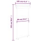 vidaXL Toldo lateral de balcón gris 105x250 cm