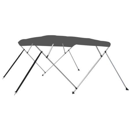 vidaXL Toldo Bimini de 4 arcos gris antracita 243x210x137 cm
