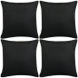 vidaXL Fundas de cojín 4 unidades apariencia de lino 40x40 cm negro vidaXL Fundas de cojín 4 unidades apariencia de lino 40x40 cm negro