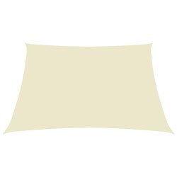 vidaXL Toldo de vela rectangular tela Oxford color crema 5x6 m