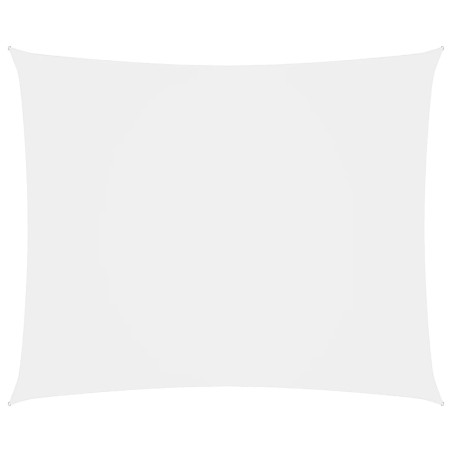 vidaXL Toldo de vela rectangular tela Oxford blanco 6x8 m