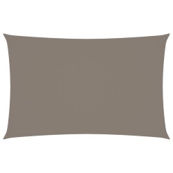 vidaXL Toldo de vela rectangular tela Oxford gris taupe 2x5 m