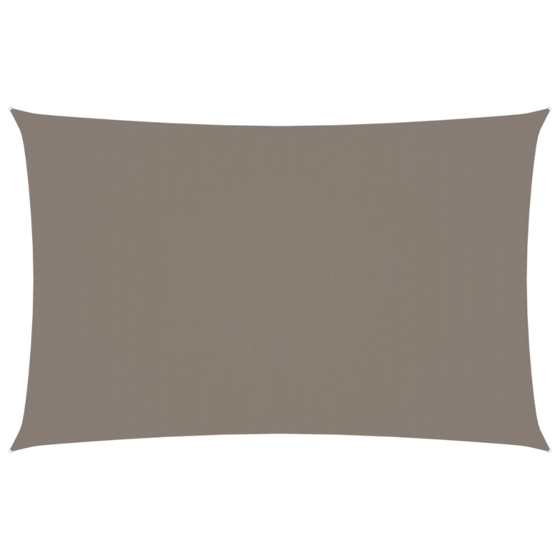 vidaXL Toldo de vela rectangular tela Oxford gris taupe 2x5 m