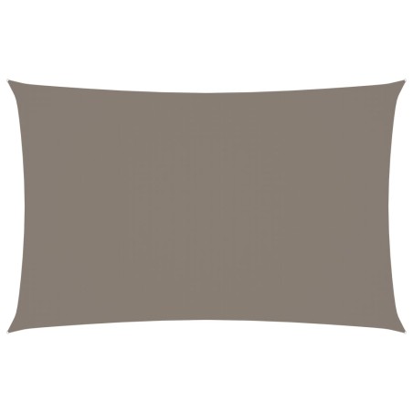 vidaXL Toldo de vela rectangular tela Oxford gris taupe 2x5 m
