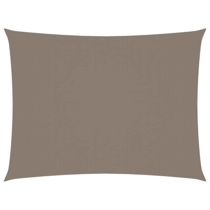 vidaXL Toldo de vela rectangular tela Oxford gris taupe 2,5x3,5 m