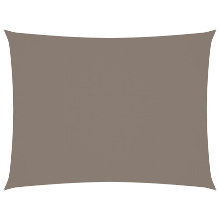 vidaXL Toldo de vela rectangular tela Oxford gris taupe 2,5x3,5 m