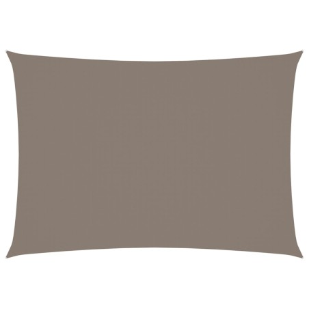 vidaXL Toldo de vela rectangular tela Oxford gris taupe 3x5 m