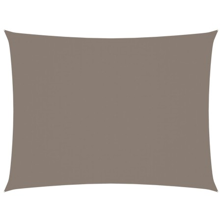 vidaXL Toldo de vela rectangular tela Oxford gris taupe 5x6 m