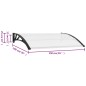 vidaXL Marquesina para puerta PC 150x100 cm