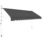 vidaXL Toldo retráctil de operación manual antracita 400 cm vidaXL Toldo retráctil de operación manual antracita 400 cm