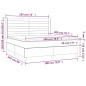 vidaXL Cama box spring con colchón tela gris claro 180x200 cm vidaXL Cama box spring con colchón tela gris claro 180x200 cm