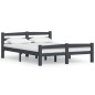 vidaXL Estructura de cama madera maciza pino gris oscuro 120x200 cm vidaXL Estructura de cama madera maciza pino gris oscuro 120x200 cm
