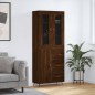 vidaXL Aparador alto madera contrachapada marrón roble 69,5x34x180 cm vidaXL Aparador alto madera contrachapada marrón roble 69,5x34x180 cm