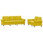 vidaXL Juego de sofás con cojines 2 piezas terciopelo amarillo vidaXL Juego de sofás con cojines 2 piezas terciopelo amarillo