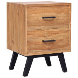 vidaXL Mesita de noche madera de teca maciza 40x35x55 cm 