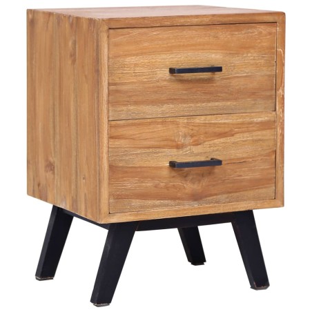 vidaXL Mesita de noche madera de teca maciza 40x35x55 cm 