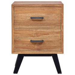 vidaXL Mesita de noche madera de teca maciza 40x35x55 cm 