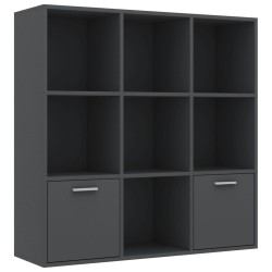 vidaXL Estantería de madera contrachapada gris 98x30x98 cm