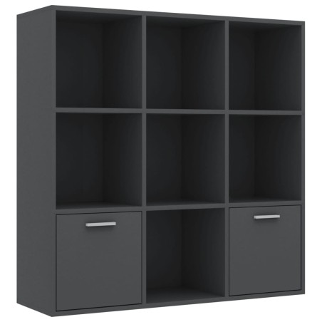 vidaXL Estantería de madera contrachapada gris 98x30x98 cm