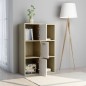 vidaXL Mueble de TV madera contrachapada blanco y roble 60x29,5x90 cm vidaXL Mueble de TV madera contrachapada blanco y roble 60x29,5x90 cm