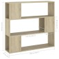 vidaXL Estantería divisor de espacios color roble Sonoma 100x24x94 cm vidaXL Estantería divisor de espacios color roble Sonoma 100x24x94 cm