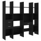 vidaXL Estantería librería 4 piezas madera de ingeniería negro vidaXL Estantería librería 4 piezas madera de ingeniería negro