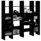vidaXL Estantería librería 4 piezas madera de ingeniería negro vidaXL Estantería librería 4 piezas madera de ingeniería negro