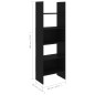 vidaXL Estantería librería 4 piezas madera de ingeniería negro vidaXL Estantería librería 4 piezas madera de ingeniería negro