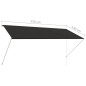 vidaXL Toldo retráctil 250x150 cm gris antracita vidaXL Toldo retráctil 250x150 cm gris antracita