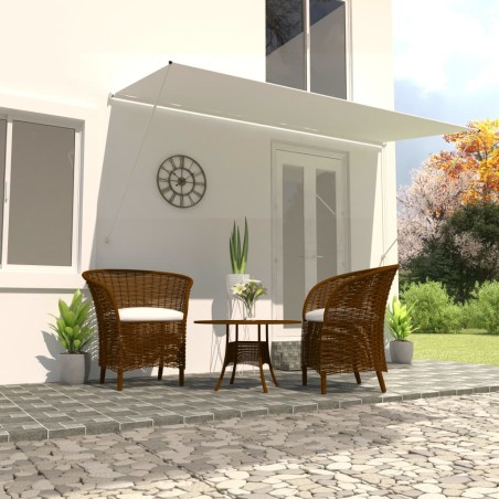 vidaXL Toldo retráctil 400x150 cm crema