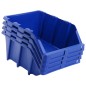 vidaXL Contenedores almacenaje apilables 218x360x156 mm azul 35 uds vidaXL Contenedores almacenaje apilables 218x360x156 mm azul 35 uds