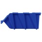 vidaXL Contenedores almacenaje apilables 218x360x156 mm azul 35 uds vidaXL Contenedores almacenaje apilables 218x360x156 mm azul 35 uds