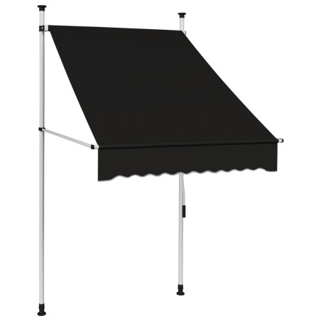 vidaXL Toldo retráctil de operación manual gris antracita 100 cm