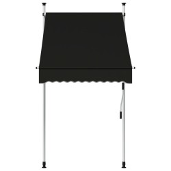 vidaXL Toldo retráctil de operación manual gris antracita 100 cm