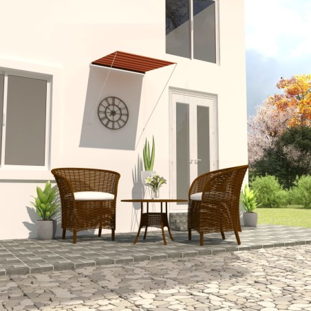 vidaXL Toldo retráctil naranja y marrón 100x150 cm