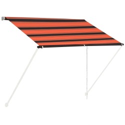 vidaXL Toldo retráctil naranja y marrón 100x150 cm