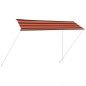vidaXL Toldo retráctil naranja y marrón 350x150 cm