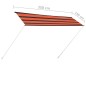 vidaXL Toldo retráctil naranja y marrón 350x150 cm