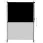 vidaXL Estor enrollable de exterior gris antracita 150x270 cm 