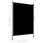 vidaXL Estor enrollable de exterior gris antracita 150x270 cm 